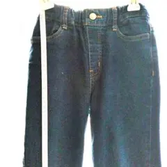 GU デニム・長ズボン 130cm ダークブルー