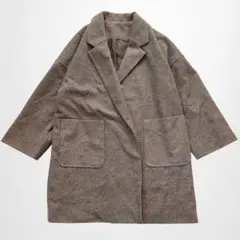 ミラオーウェン チェスターコート オーバーサイズ ヘリンボーン 羽織 アウター