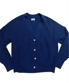 【最終お値下げ❗️】組曲　ネイビー カーディガン　パール　S2サイズ