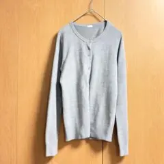 GU Uネックカーディガン　長袖　グレー　M