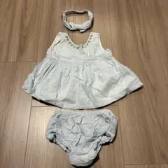 Baby GAP 水色ストライプワンピースセット