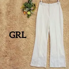 【グレイル】センタープレス　フレアパンツ　カジュアル　伸縮性有り　柔らか素材