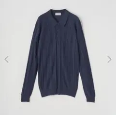未使用　 JOHN SMEDLEY FLINN ランダムリブ長袖ニットポロシャツ