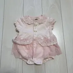 ピンク レース付きロンパース 95cm未満