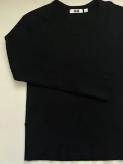 ユニクロU UNIQLO U クルーネック長袖ニット ブラック