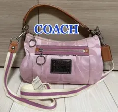 COACH 2wayショルダーバッグ ピンク POPPY Y2K シグネチャー
