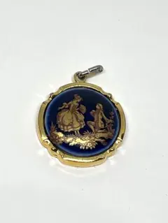 フランス製 LIMOGES リモージュ 陶器 ペンダントトップ ヴィンテージのサムネイル
