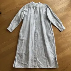 無印良品　ストライプワンピース　シャツワンピース　ロングワンピース