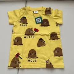 CHEEK ROOM モグラ叩き柄 Tシャツ イエローのサムネイル