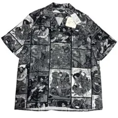【新品タグ付】NIPOALOHA 歌川国芳 総柄 レーヨン アロハシャツ 半袖のサムネイル