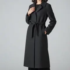 ティーナジョジュン ステンカラーコート 黒 Ｓサイズ ロングコート