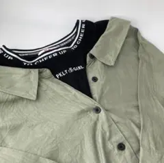 女の子　七分袖　トップス　カットソー　重ね着風　　ピンクラテ　160 S