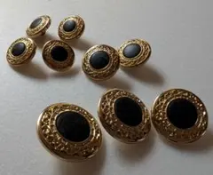 装飾的な金色のボタン 大.中.小サイズ 10個セット