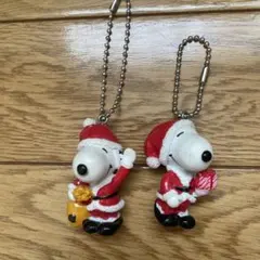 スヌーピー サンタ　キーホルダー 2個セット　レトロ　クリスマス