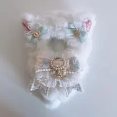 ぬい服 15〜16センチ着ぐるみおすわりねこちゃん むらさきに変更