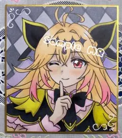 名探偵プリキュア　手描きイラスト　ファンアート　アナログ　小色紙