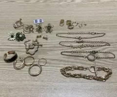 アクセサリー22点セット ゴールド イヤリング ブレスレット イヤーカフ リング