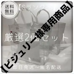 【Sランク品】ダイソー クリアバッグ 内ポケット付き 2個セットのサムネイル
