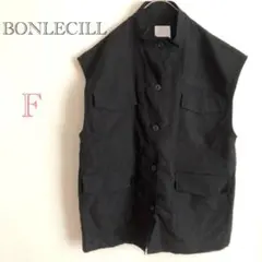 BONLECILL ジレ ベスト 上着 ノースリーブ ブラック フォーマル Fのサムネイル