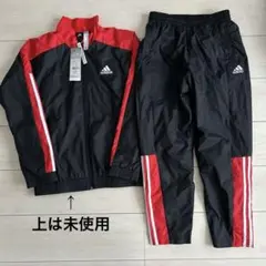 adidas ウィンドブレーカー 上下セット 赤/黒