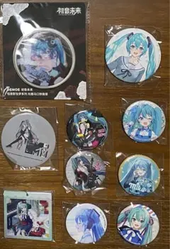 初音ミク　缶バッジ9個　アクキー　キティちゃんコラボ