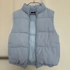 美品RICH MIX ダウンベスト 140ブルー
