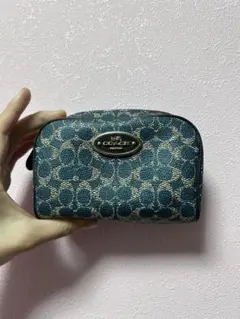 COACH シグネチャー ポーチ ネイビーのサムネイル