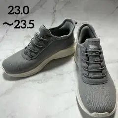 最終価格！美品 moz モズ 軽量スニーカー グレー M 23〜23.5 3E