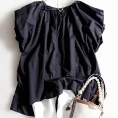 美品 マッキントッシュロンドン 麻100% 半袖 リネン シャツ ネイビー