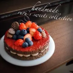 【限定品】ダブルベリーのケーキセット　ミニチュアスイーツ