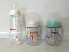 Pigeon 母乳実感 耐熱ガラス製哺乳瓶　160ml 2本、200ml 1本