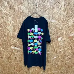 新品タグ付き‼️ヒラキ 半袖Tシャツ プリント 綿100% ブラック メンズ