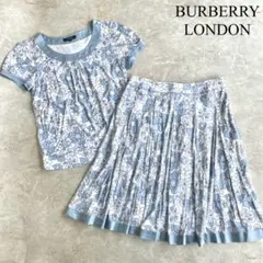 BURBERRY LONDON 日本製 花柄 半袖カットソー スカート 上下 M