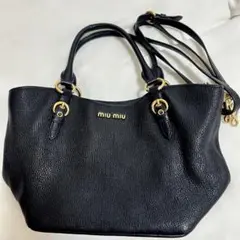 miu miu 2way ハンドバッグ ブラック