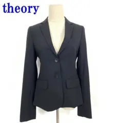 セオリー テーラードジャケット ブラック ウール ポリウレタン 2 C2491