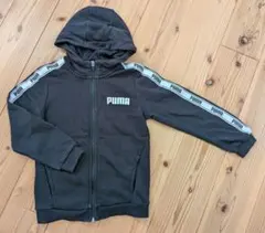 PUMA プーマ ジップアップパーカー 黒 130cm XS キッズ