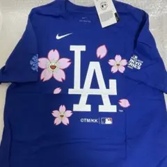 未使用 NIKE ナイキ ドジャース TM/KKコラボ Tシャツ ブルー