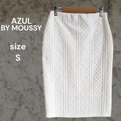 美品☆ AZUL BY MOUSSY タイトスカート ホワイト S ミディ丈のサムネイル