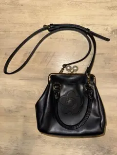 MARY QUANT がま口ショルダーバッグ ブラック