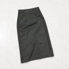 タイトスカート バックジップ スリット入り チャコールのサムネイル