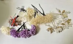 ヘア ドライフラワー 髪飾り