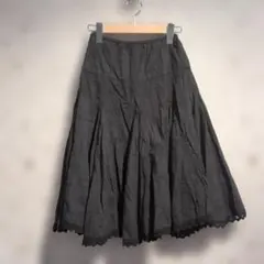 フランス製　90s JUS D'ORANGE ブラック 刺繍　フレアスカートのサムネイル