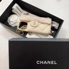 CHANEL iphone12/pro スマホチェーン ツイードココマーク - メルカリ