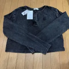 -SEROOM- ヘンリーネック 長袖Tシャツ ブラック