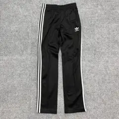古着 adidas アディダス トラックパンツ ブラック 刺繍ロゴ