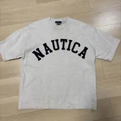 NAUTICA グレー Tシャツ ロゴプリントのサムネイル