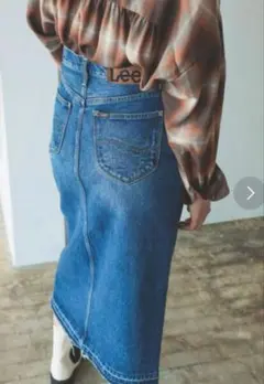 Lee デニムタイトスカート スリット入り