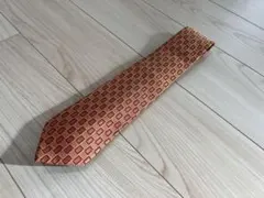 DAKS チェック柄 ネクタイ オレンジ系