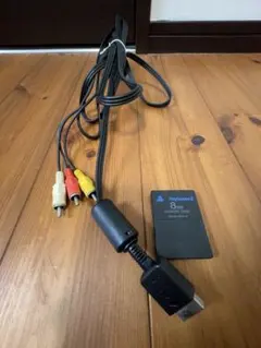 【純正】PS2専用 メモリーカード(8MB) ＆ AVケーブル セット ソニー
