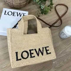 LOEWE ストロー トートバッグ ベージュ - メルカリ